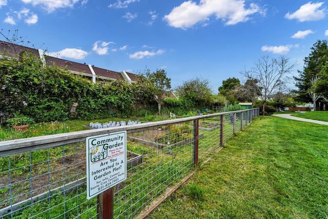 surrounding community featuring a lawn