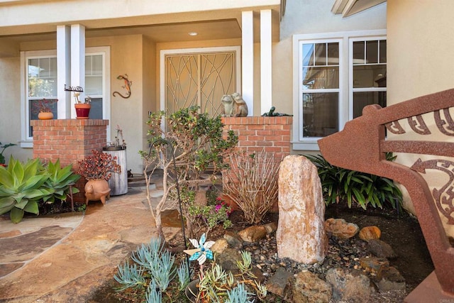 entrance to property with french doors