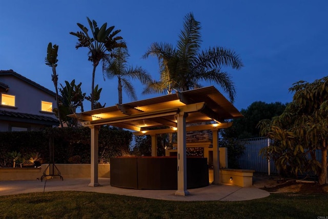 exterior space featuring a patio area and an outdoor hangout area