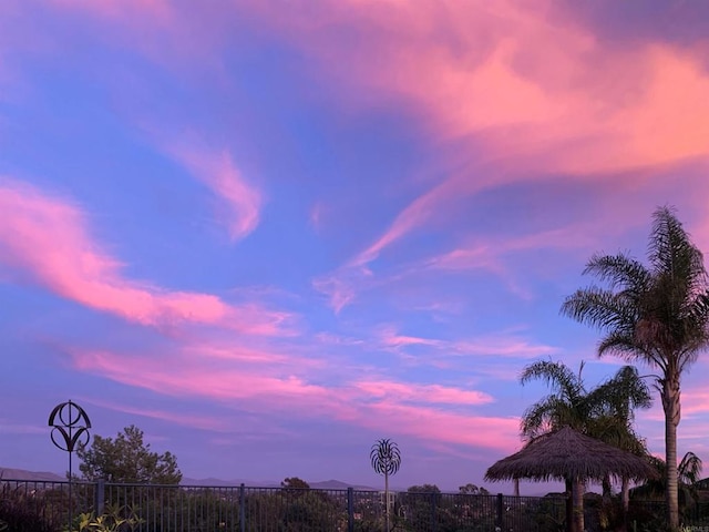 view of nature at dusk