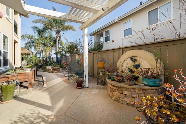 view of patio / terrace with a pergola