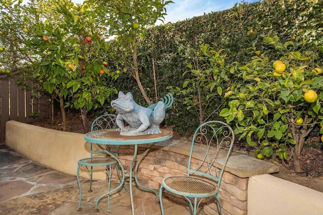 view of patio with fence