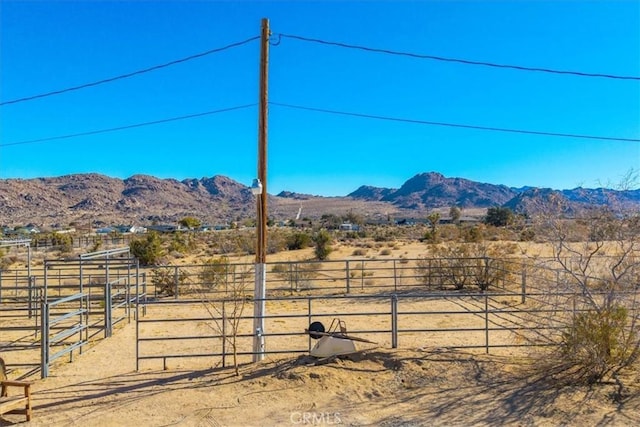 mountain view with a rural view