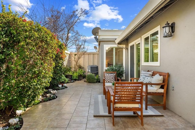 view of patio with an outdoor hangout area