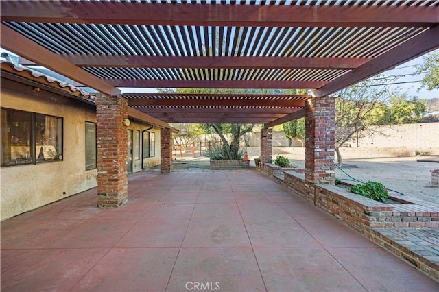 view of patio / terrace with a pergola