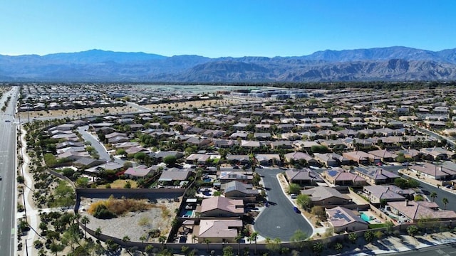 drone / aerial view with a mountain view