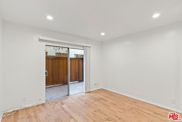 empty room featuring light hardwood / wood-style flooring