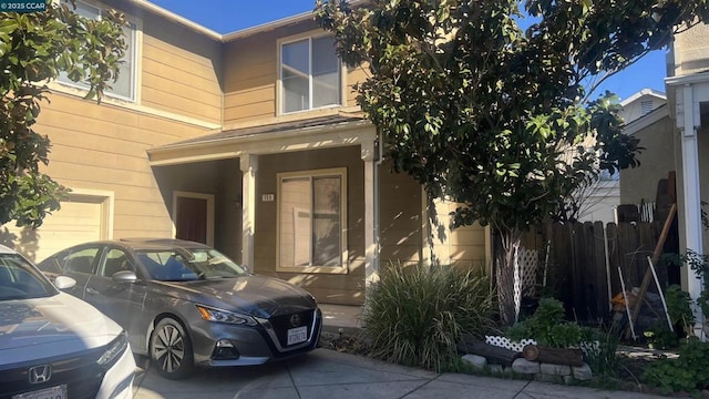 view of front of home featuring a garage