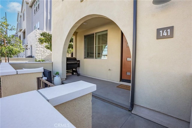 view of patio featuring grilling area