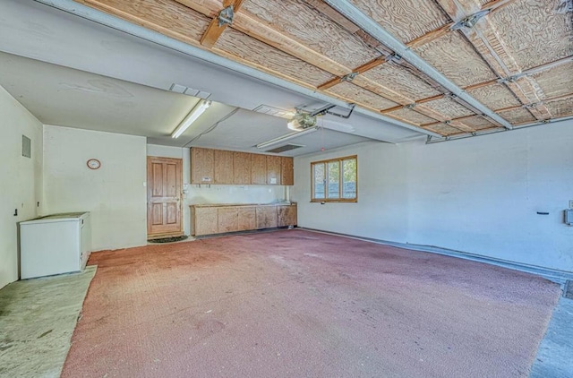 interior space featuring fridge