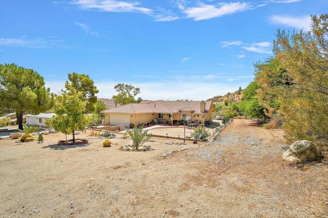 exterior space featuring a garage