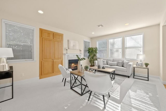 view of carpeted living room