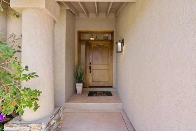 view of doorway to property