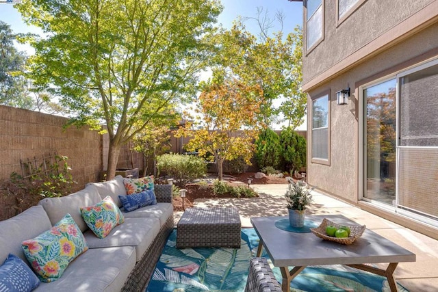 view of patio / terrace featuring outdoor lounge area