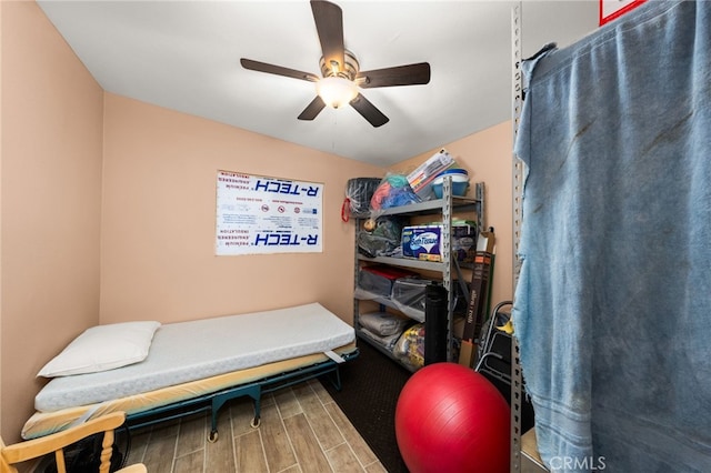 bedroom with ceiling fan