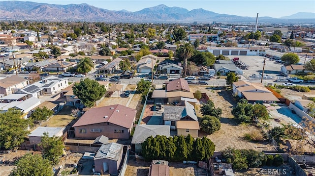 aerial view with a mountain view