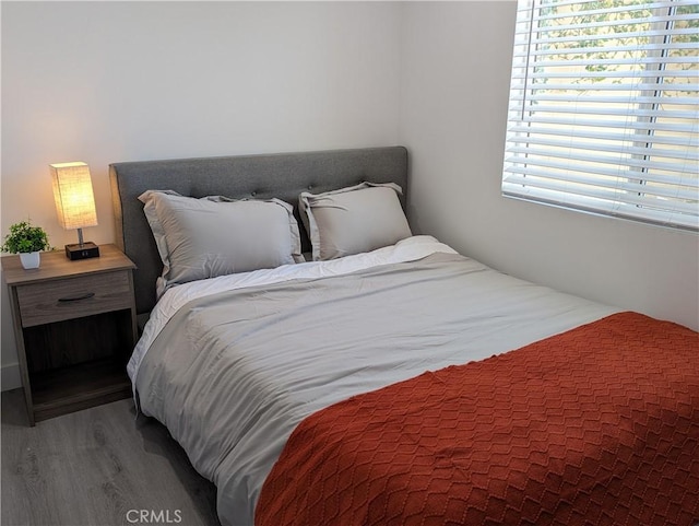 bedroom featuring wood-type flooring