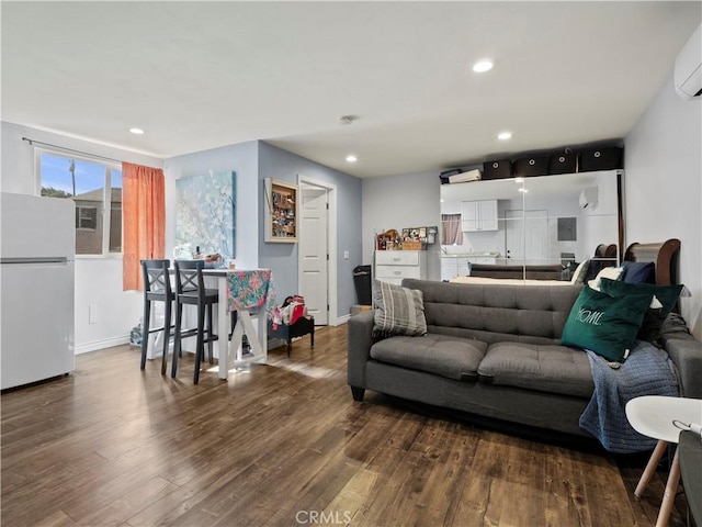 living room featuring wood-type flooring