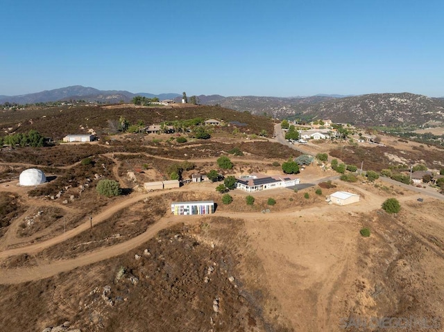 aerial view featuring a mountain view