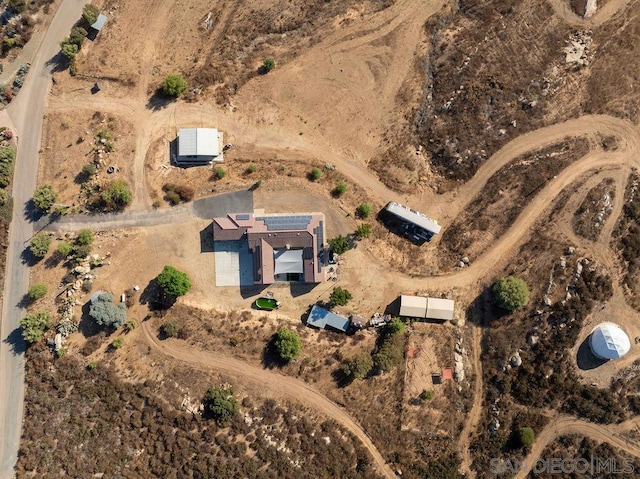 aerial view featuring a rural view