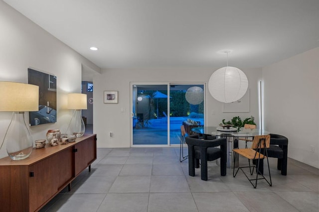 view of dining area