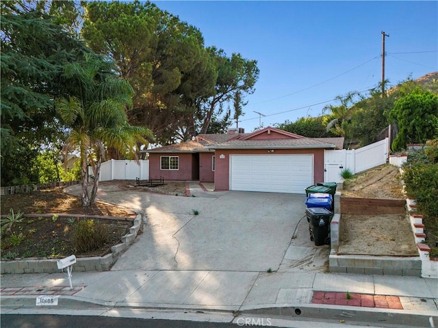 ranch-style house with a garage