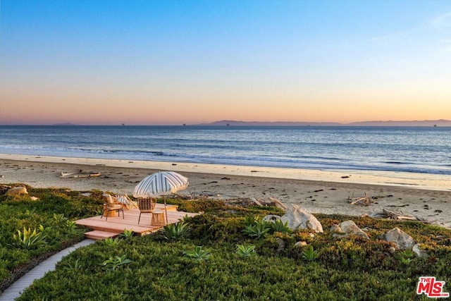 water view with a beach view