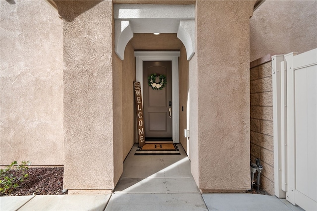 view of doorway to property