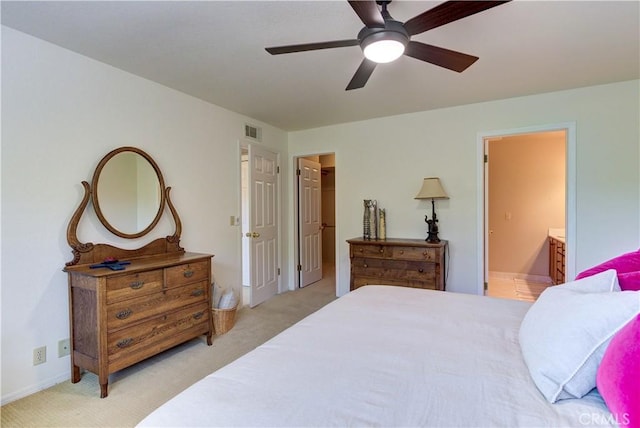 6279 Twinberry Cir Unit 7, Avila Beach, CA 93424 - carpeted bedroom featuring connected bathroom, a walk in closet, and a ceiling fan