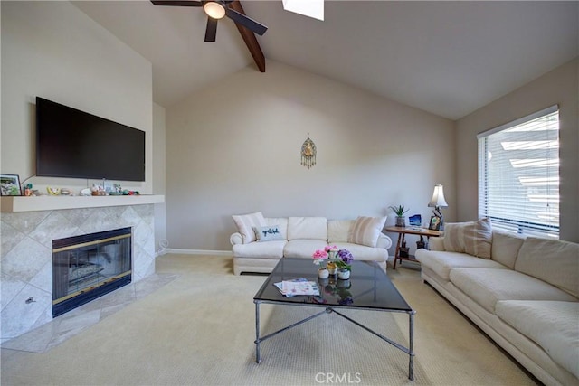 6279 Twinberry Cir Unit 7, Avila Beach, CA 93424 - living room with a ceiling fan, a premium fireplace, and carpet floors