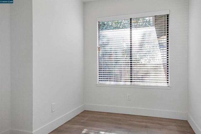 empty room featuring light hardwood / wood-style flooring