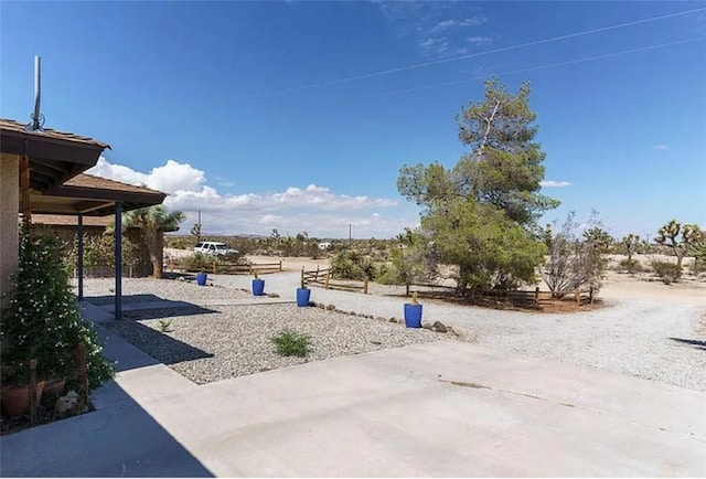 view of yard with a patio area