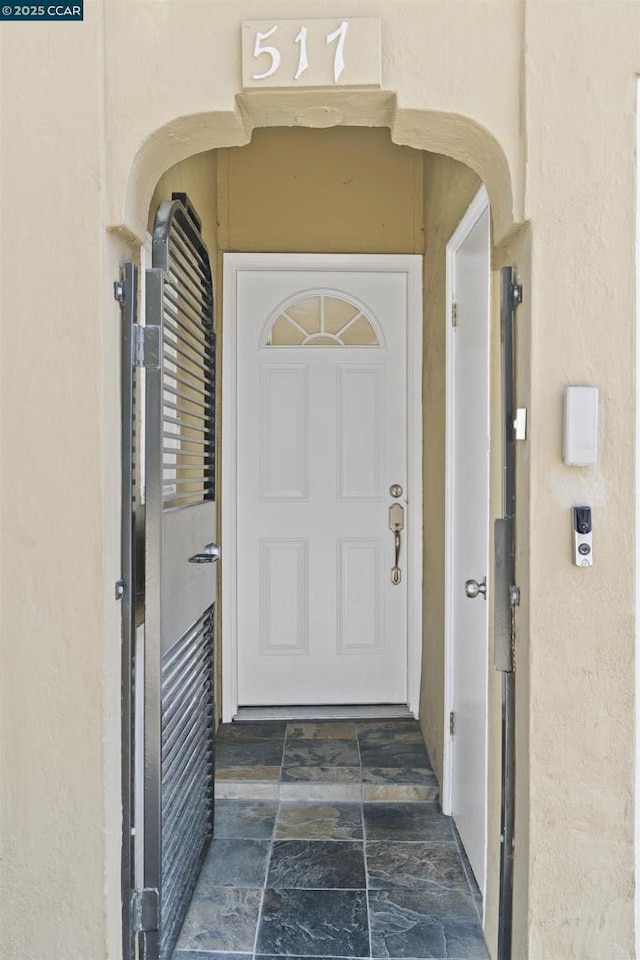 view of doorway to property