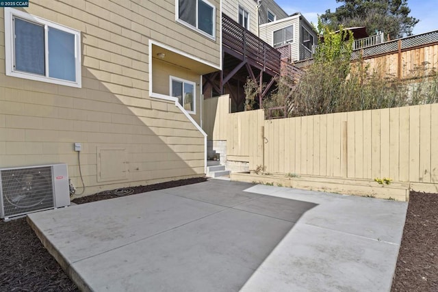 view of patio featuring cooling unit