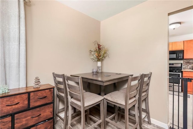 view of dining area