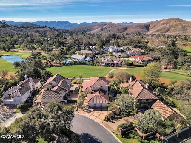 aerial view featuring a mountain view