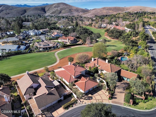 bird's eye view featuring a mountain view