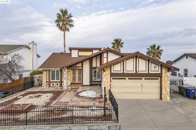 view of front of home featuring a garage