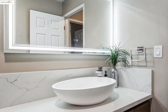 bathroom with vanity