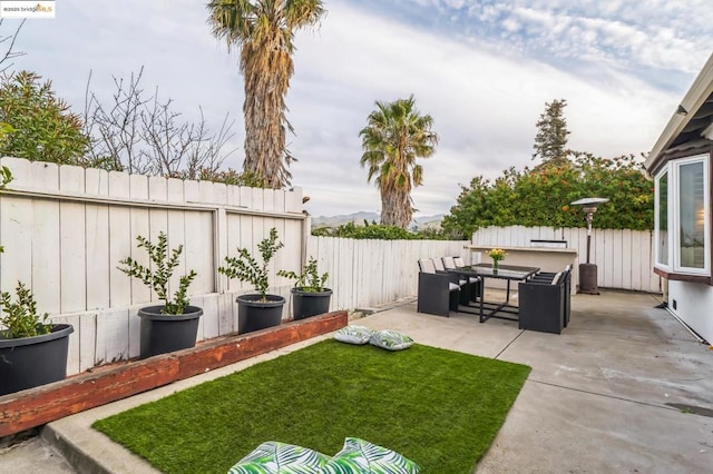 view of yard with a patio