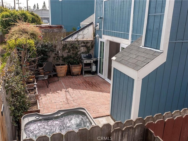 view of patio / terrace with a grill