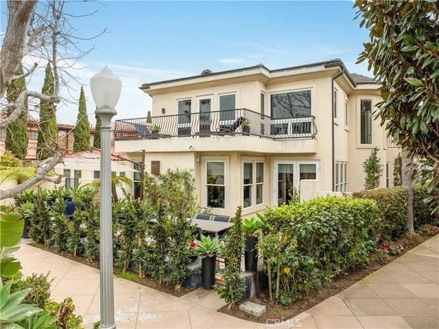 exterior space with a balcony