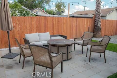 view of patio / terrace featuring outdoor lounge area