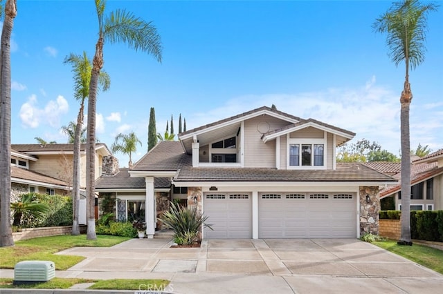 view of property with a garage