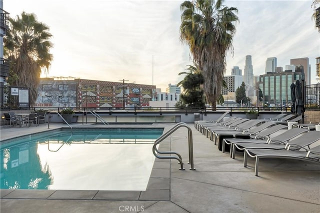 view of pool with a patio area