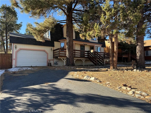 view of front of home featuring a garage