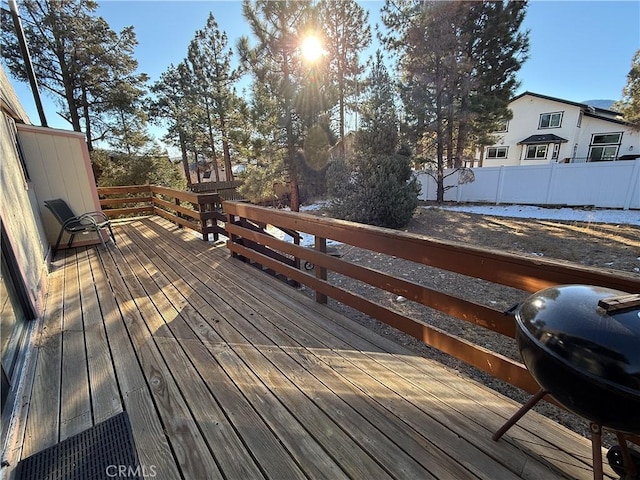 view of wooden terrace