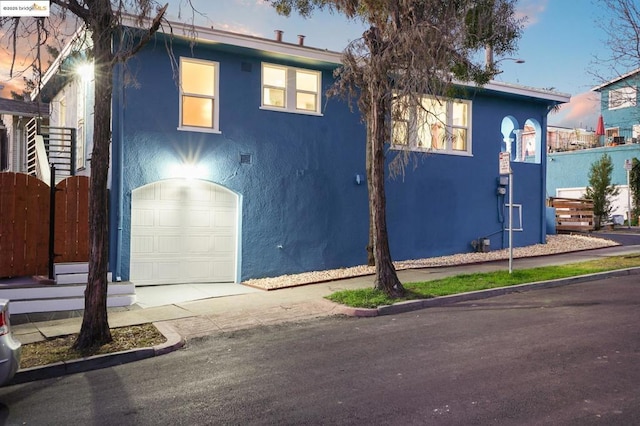 view of front of house featuring a garage