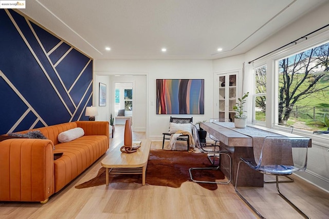 interior space featuring light hardwood / wood-style flooring