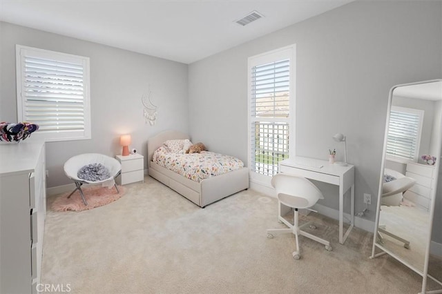 view of carpeted bedroom